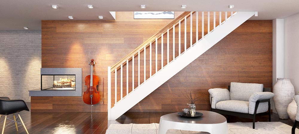 Illustrasjon trapp med stolpe 3