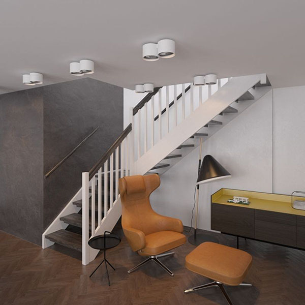 Illustrasjon trapp med stolpe 2